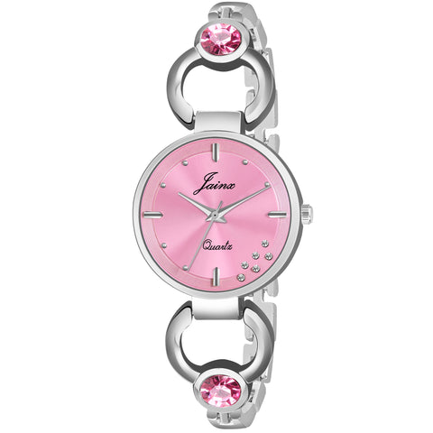 Jainx Pink Dial Bracelet Analog Wrist Watch for Women - JW8546 - Jainx Store