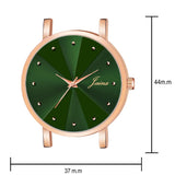 Jainx Green Dial Rose Gold Color Mesh Chain Analog Wrist Watch for Women - JW8551 - Jainx Store
