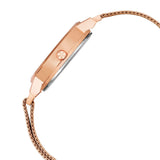 Jainx Green Dial Rose Gold Color Mesh Chain Analog Wrist Watch for Women - JW8551 - Jainx Store