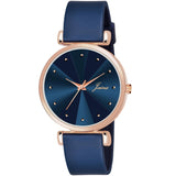 Jainx Blue Dial Silicone Band Analog Wrist Watch for Women - JW8553