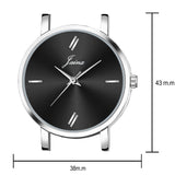 Jainx Black Dial Silver Mesh Chain Analog Wrist Watch For Women - JW8557