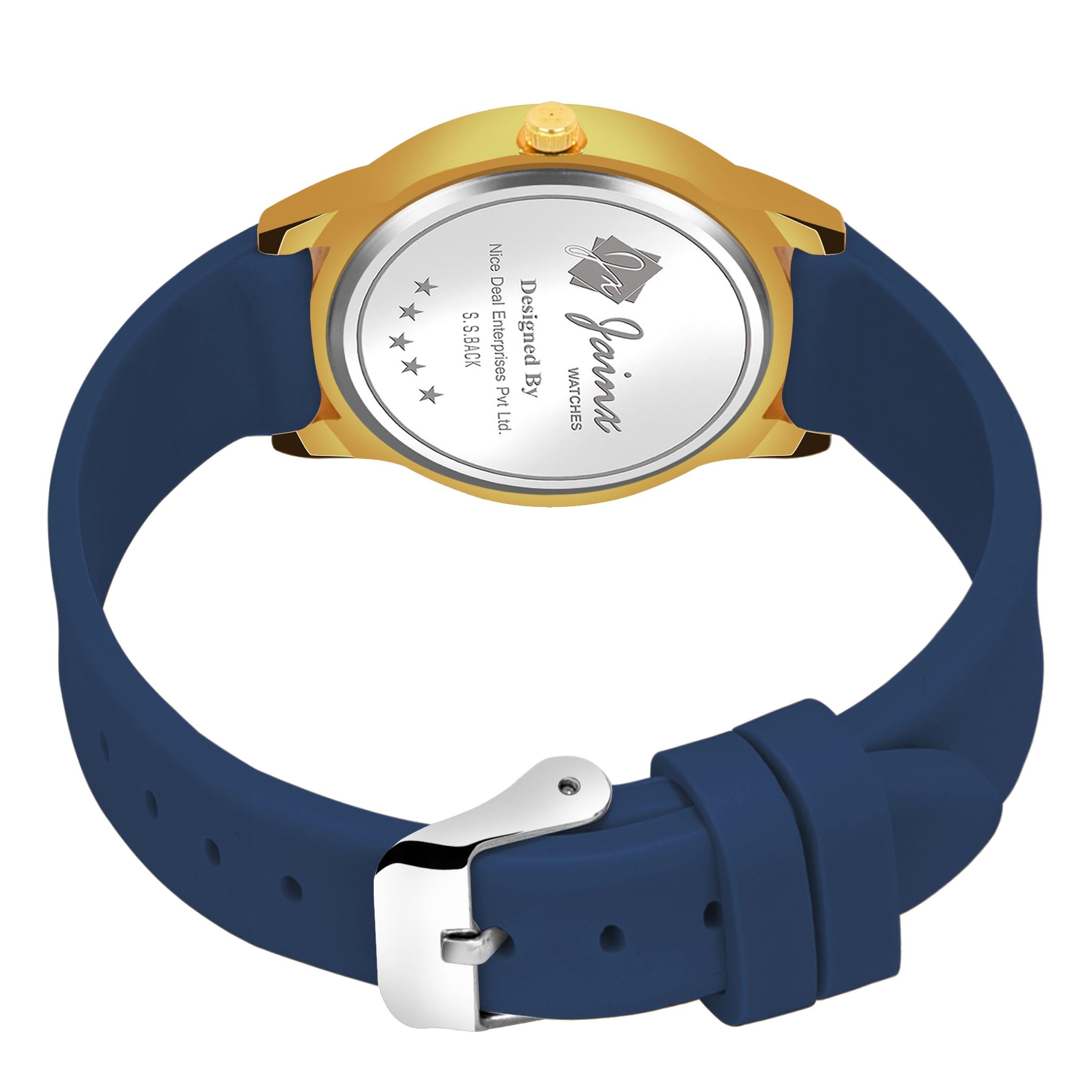 Jainx Blue Dial Silicone Band Analog Wrist Watch for Women - JW8562 - Jainx Store