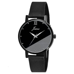 Jainx Black Mesh Chain Analog Wrist Watch For Women - JW8569