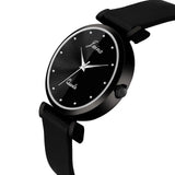 Dual Tone Black Dial Silicone Strap Analog Women's Watch