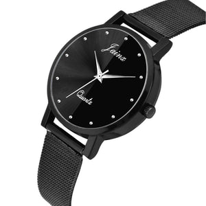 Jainx Black Mesh Chain Dual Tone Dial Analog Wrist Watch For Women - JW8571