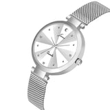 Silver Dial Steel Mesh Chain Analog Watch For Women - JW8584 - Jainx Store