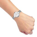 Silver Dial Steel Mesh Chain Analog Watch For Women - JW8584 - Jainx Store