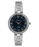 Silver Chain Royal Blue Dial Analog Wrist Watch For Women - JW8594