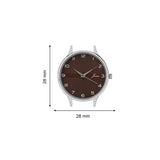 Jainx Brown Dial Mesh Steel Chain Analog Watch - For Women JW8595