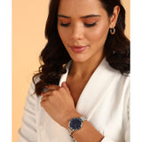 Jainx Blue Dial Mesh Steel Chain Analog Watch - For Women JM8596