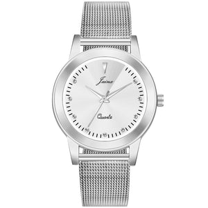 Jainx Silver Steel Mesh Chain Analog Watch - For Women JW8598