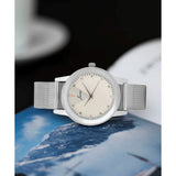 Jainx Silver Steel Mesh Chain Analog Watch - For Women JW8598