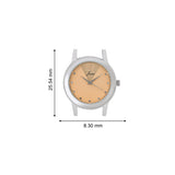 Jainx Peach Dial Steel Mesh Chain Analog Watch - For Women JW8601