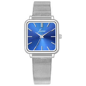 Jainx Blue Dial Steel Mesh Silver Chain Analog Watch - For Women JW8602