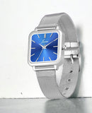 Jainx Blue Dial Steel Mesh Silver Chain Analog Watch - For Women JW8602