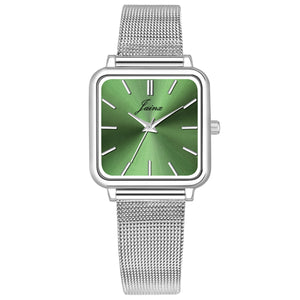 Jainx Green Dial Steel Mesh Silver Chain Analog Watch - For Women JW8603
