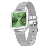 Jainx Green Dial Steel Mesh Silver Chain Analog Watch - For Women JW8603