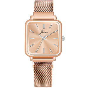 Jainx Rose Gold Mesh Magnet Chain Analog Watch - For Women JW8605