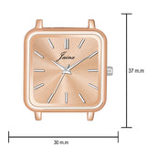 Jainx Infinity Bracelet with Rose Gold Square Dial Analog Wrist Watch Gift Combo for Women