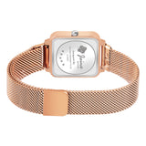 Jainx Infinity Bracelet with Rose Gold Square Dial Analog Wrist Watch Gift Combo for Women