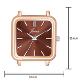Jainx Brown Dial Rose Gold Mesh Chain Analog Wrist Watch For Women - JW8608