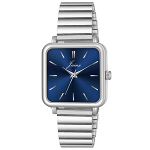 Jainx Rose Gold Mesh Strap Black Dial Wrist Watch For Women - JW8615