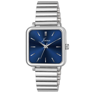 Jainx Rose Gold Mesh Strap Black Dial Wrist Watch For Women - JW8615