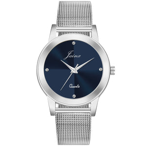 Jainx Blue Dial Steel Mesh Chain Analog Watch - for Women