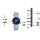 Jainx Blue Dial Steel Mesh Chain Analog Watch - for Women