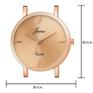 Jainx Rose Gold Mesh Magnet Chain Analog Watch - for Women