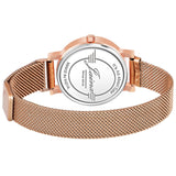 Jainx Rose Gold Mesh Magnet Chain Analog Watch - for Women