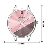 Jainx Pink Dial Steel Mesh Chain Analog Watch - for Women JW8635