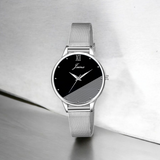 Jainx Black Dial Steel Mesh Chain Analog Watch for Women JW8636