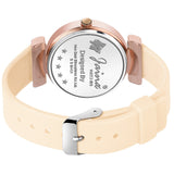 Jainx Beige Silicone Band Analog Watch for Women JW8637