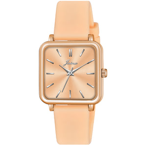 Jainx Rose Gold Silicone Band Analog Watch for Women JW8640