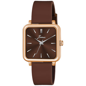 Jainx Brown Silicone Band Analog Watch for Women JW8641