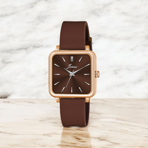 Jainx Brown Silicone Band Analog Watch for Women JW8641