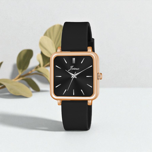 Jainx Black Silicone Band Analog Watch for Women JW8642