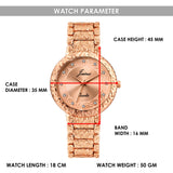 Jainx Antique Rose Gold Analog Wrist Watch for Women JW8643