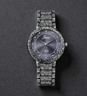 Jainx Antique Charcoal Grey Analog Wrist Watch for Women JW8644