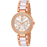 Jainx Rose Gold Bracelet Style Analog White Wrist Watch for Women - JW8645