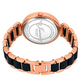 Jainx Rose Gold Bracelet Style Analog Black Wrist Watch for Women - JW8646