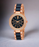 Jainx Rose Gold Bracelet Style Analog Blue Wrist Watch for Women