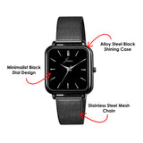 Jainx Black Mesh Chain Analog Wrist Watch - for Women - JW8648
