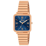 Jainx Bracelet Style Square Dial Rose Gold Steel Chain Analog Wrist Watch for Women -JW8652