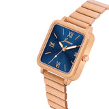 Jainx Bracelet Style Square Dial Rose Gold Steel Chain Analog Wrist Watch for Women -JW8652