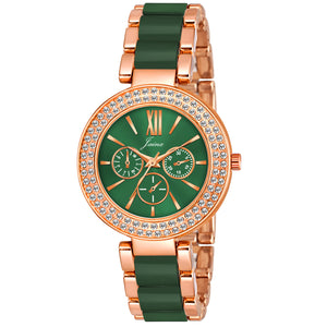 Jainx Green Bracelet Style Analog Wrist Watch for Women - JW8655
