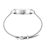 Jainx Silver Mesh Design Steel Chain Analog Wrist Watch for Women & Girls - JW8656