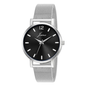 Jainx Silver Mesh Design Steel Chain Analog Wrist Watch for Women & Girls - JW8657