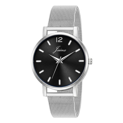 Jainx Silver Mesh Design Steel Chain Analog Wrist Watch for Women & Girls - JW8657
